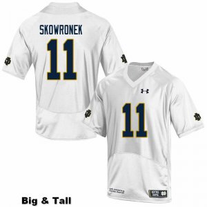 Notre Dame Fighting Irish Men's Ben Skowronek #11 White Under Armour Authentic Stitched Big & Tall College NCAA Football Jersey AEK2199DY